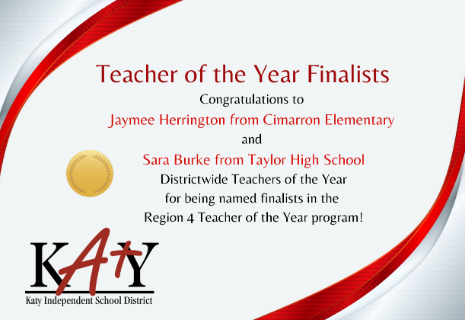  Katy ISD Teachers of the Year named finalists for Region 4 Teachers of the Year